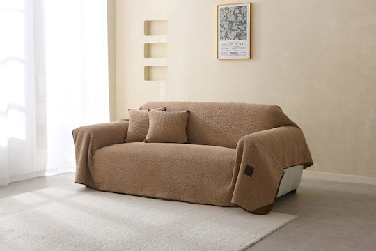 Beauty Home 8832 Ριχτάρι Πολυθρόνας Chenille 175x180εκ. Άμμου