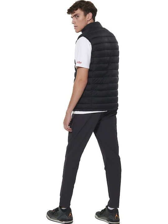 Ärmellose Pufferjacke Schwarz