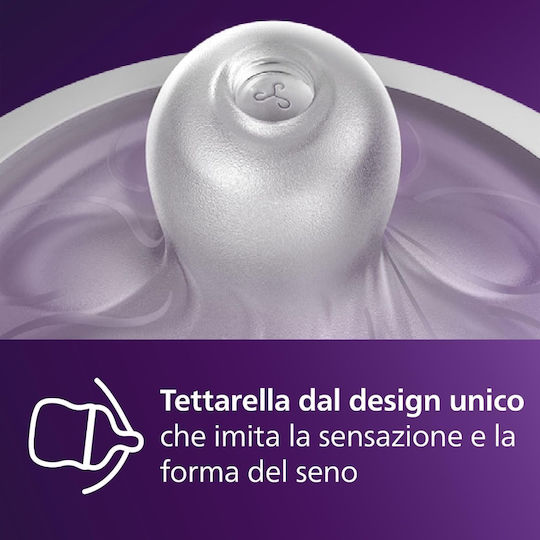Philips Σετ Πλαστικά Μπιμπερό Natural Response Κατά των Κολικών με Θηλή Σιλικόνης για 1+ μηνών 260ml 3τμχ