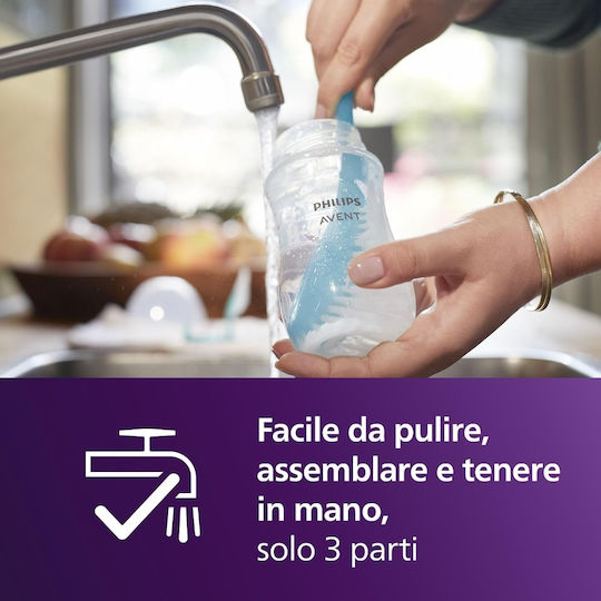 Philips Σετ Πλαστικά Μπιμπερό Natural Response Κατά των Κολικών με Θηλή Σιλικόνης για 1+ μηνών 260ml 3τμχ