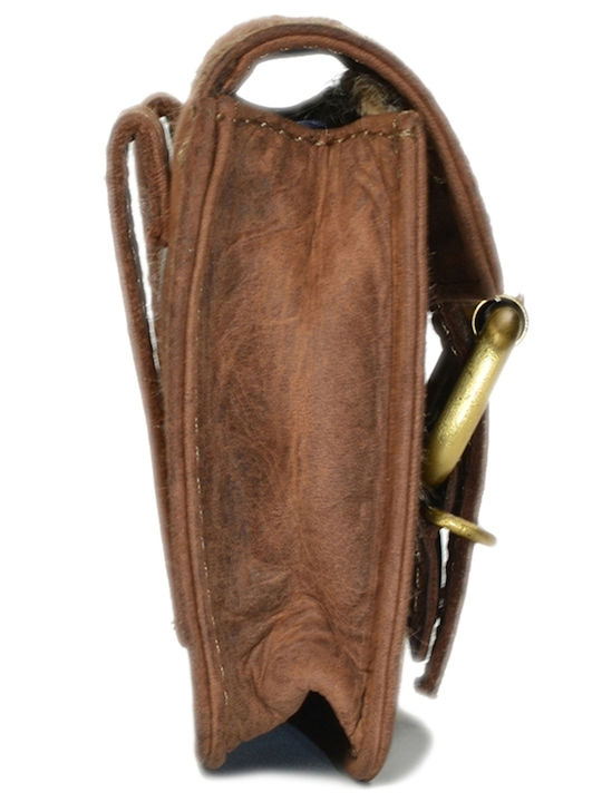 Geantă Bărbătească de Umăr / Tip Crossbody din Piele Maro
