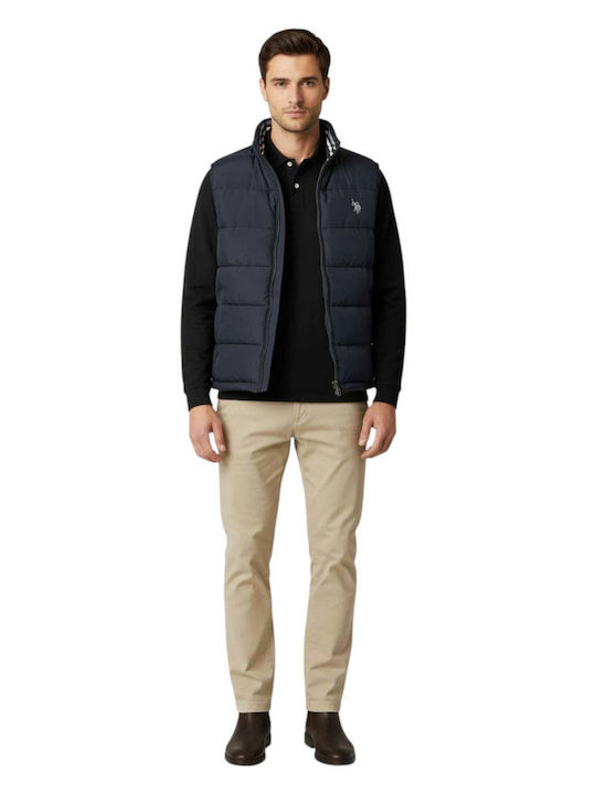 Sleeveless Blue Puffer Jacket