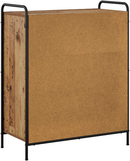Кафяв Дървен Шкаф за Обувки Д76xШ36,5xВ93 cm