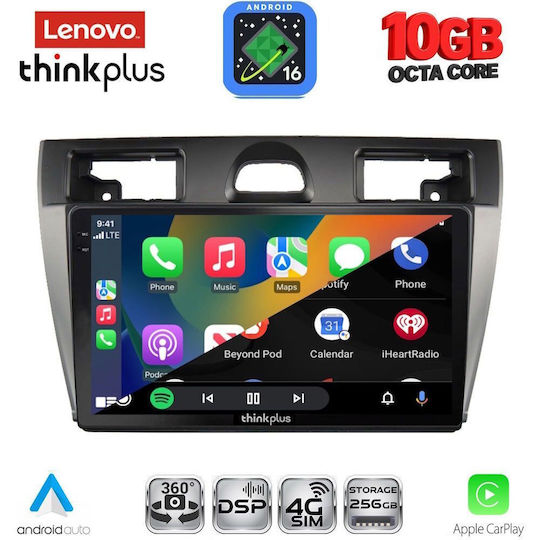 Lenovo Auto-Audiosystem für BMW X2 / X6 Ford Fiesta 2005–2008 (Bluetooth/USB/WiFi/GPS/Apple-CarPlay/Android-Auto) mit 9-Zoll-Touchscreen
