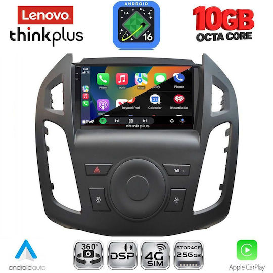 Lenovo Autoradio für BMW X2 / X6 und Ford Transit Connect 2013–2018 (Bluetooth/USB/WLAN/GPS/Apple CarPlay/Android Auto) mit 9"-Touchscreen