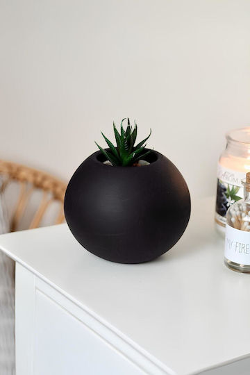 SteweHome Декоративна Ваза Черна Y14cm
