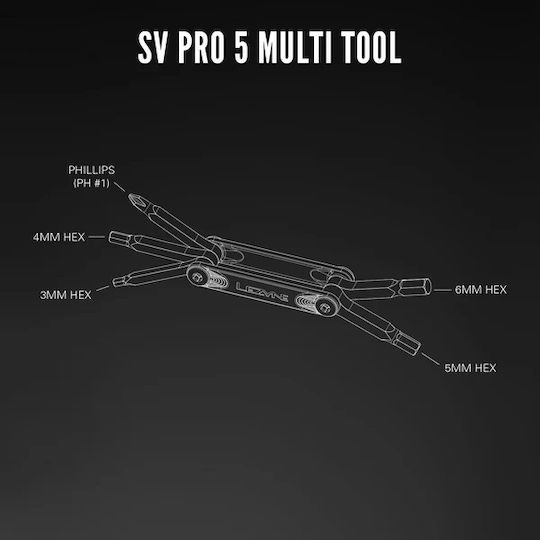 Lezyne Bicycle Multitool Svpro 5 Silver