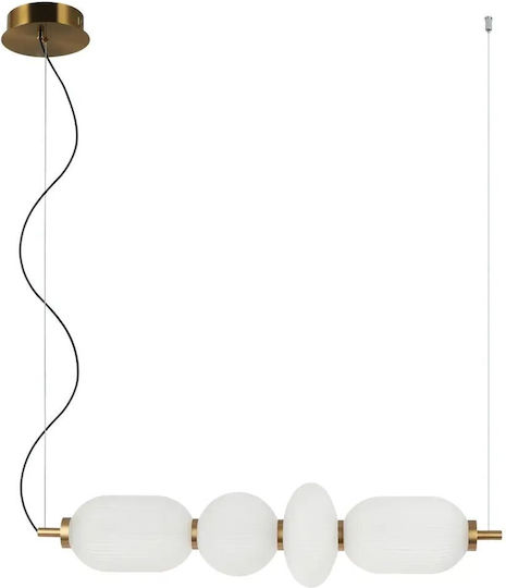 Italux White LED Pendant Light with Warm White Light