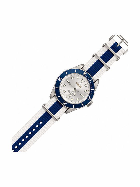 Fonderia Women's 43.5mm Battery-Powered Watch with White Fabric Strap Fonderia Women's 43.5mm Battery-Powered Watch with White Fabric Strap