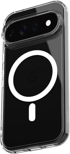 Crong Hybrid Back Cover din Plastic cu Curea pentru gât, Transparent (Google Pixel 11)