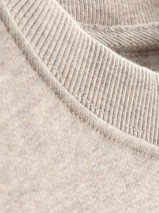 C-neck Sweat Women's Sweatshirt Cream