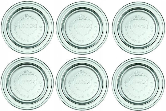 Weck 6er-Set Gläser zur vielseitigen Verwendung mit transparentem Glasdeckel 8 × 8 cm 6 Stück