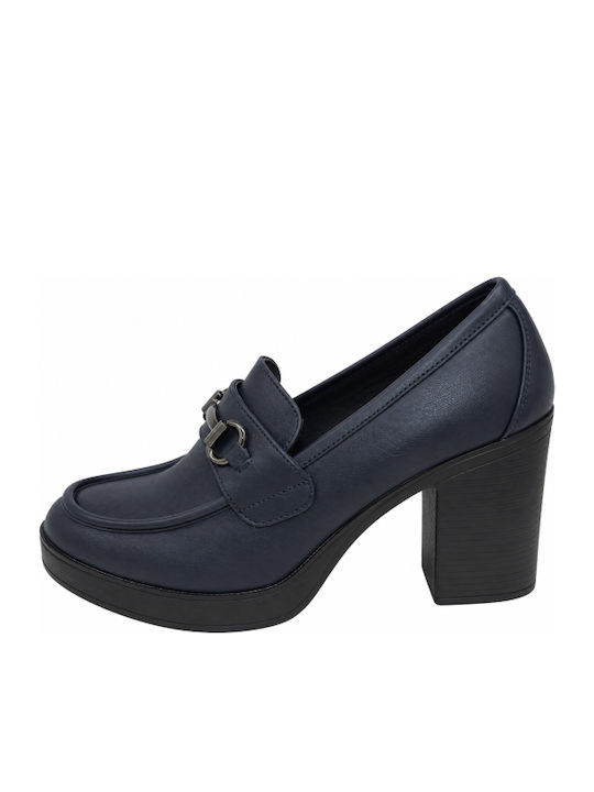 Pumps mit hohem Absatz in Marineblau WM-MP354-12-27HH-BLAUÉS