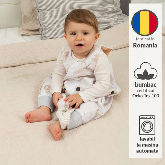 Kidizi Sac de dormit de primăvară cu picioare 1 tog bej