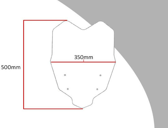 Powerbronze Transparentes Visier Motorrad PB-420-H150-000-22767
