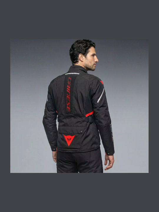 Tempest 4 D-Dry Men's 4 Seasons Waterproof Riding Jacket Black/Black/Red