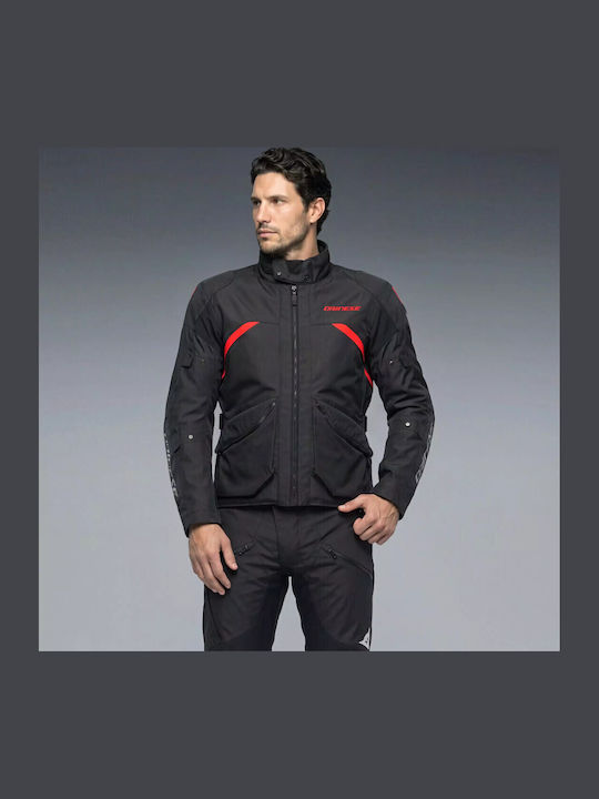 Tempest 4 D-Dry Men's 4 Seasons Waterproof Riding Jacket Black/Black/Red