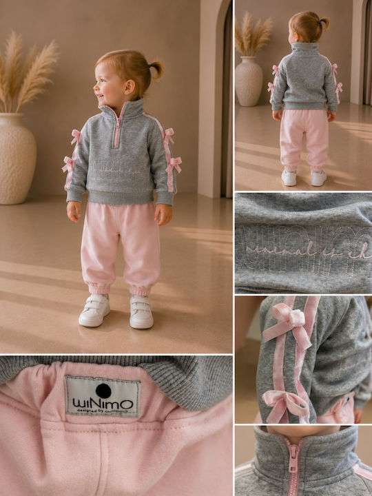 Set pentru Copii cu Pantaloni de Iarnă 2 Bucăți Gri