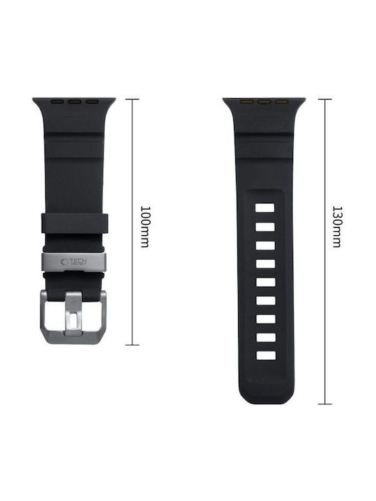 Tech-Protect Λουράκι Σιλικόνης Μαύρο (Apple Watch 8 / 9 / 10 / 11 / 12 / Se / Ultra)
