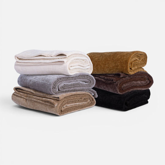 Nef-Nef Homeware Brave Комплект Двоен Шалте от Полиестер D.olive 230x240cm Nef-Nef Homeware Brave Комплект Двоен Шалте от Полиестер D.olive 230x240cm