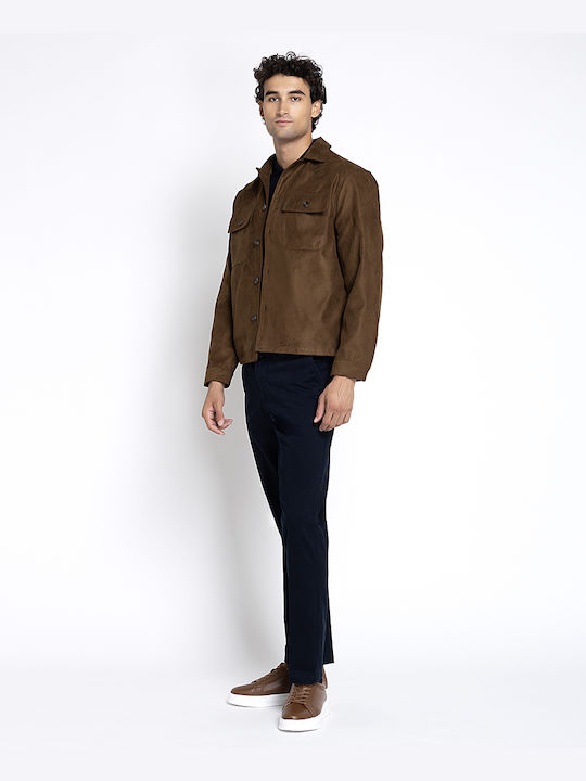 Smart Overshirt с Дълъг Ръкав, Стандартна Кройка, Кафяв