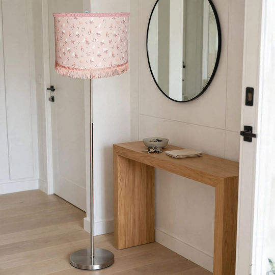 Oxygen Pink Cats Floor Lamp with E27 Bulb Holder Pink