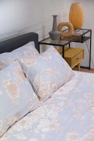 Biokarpet Biokarpet Чаршаф Diamond 253 Pearl Sky Комплект Единични Чаршафи