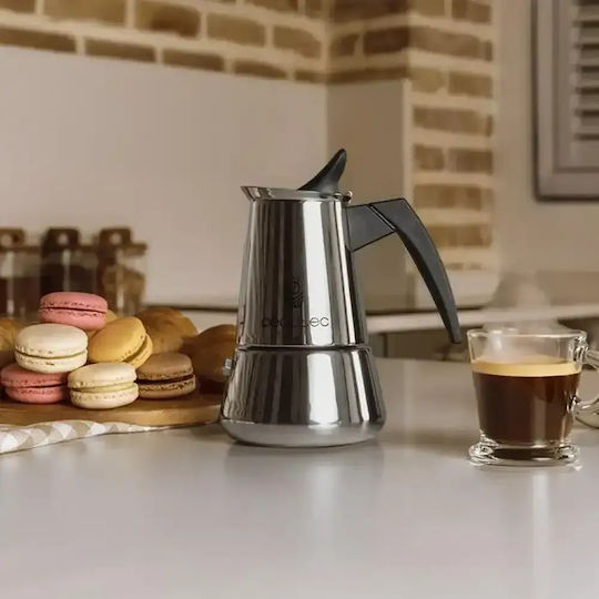 Cecotec Piccolina 200 Μπρίκι Espresso 2cups Inox Ασημί