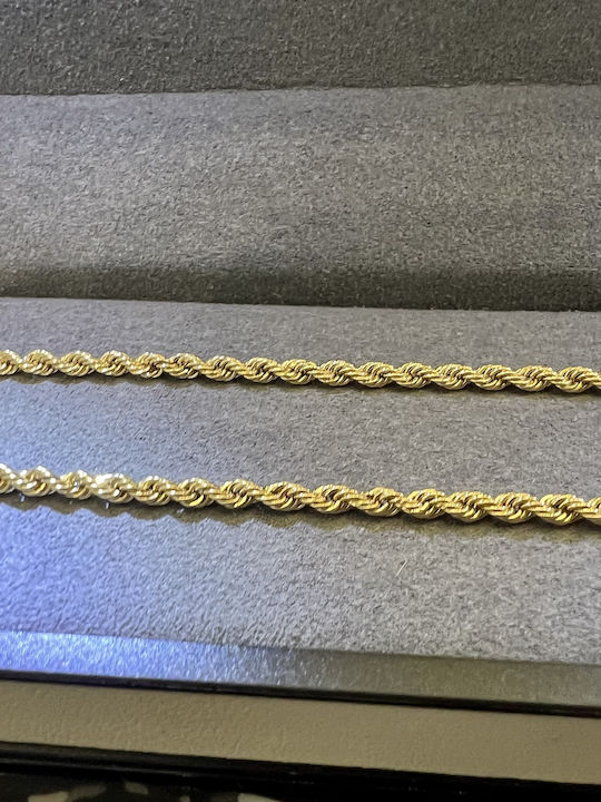 Colier de Gât Răsucit pentru Femei, din Aur de 14K, Lungime 45 cm