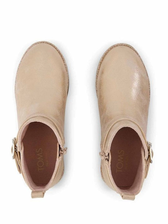 Kids Beige Ankle Boots
