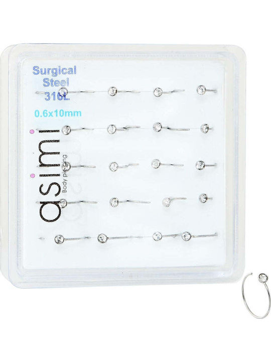 Asimi Body Piercing Σκουλαρίκι Κρικάκι Μύτης 8 x 2.5mm Asimi Body Piercing Σκουλαρίκι Κρικάκι Μύτης 8 x 2.5mm