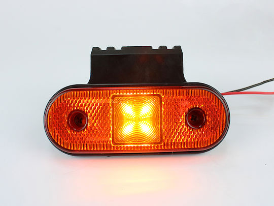 Комплект от 4 LED висящи габаритни светлини, 4 LED диода, 12/24 V, кехлибарени, 115 mm, 0193s