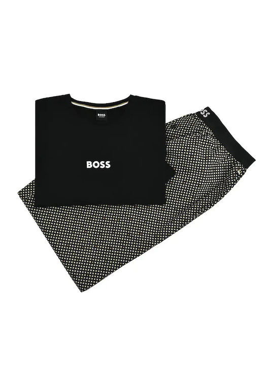 Boss Зимна Мъжка Пижама Черна