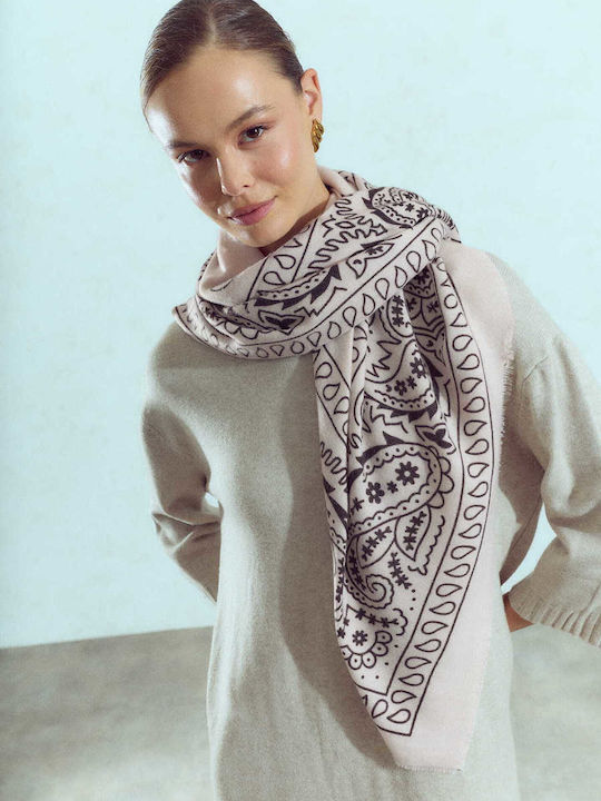 Celestino Damen Halstuch mit Paisleymuster Beige