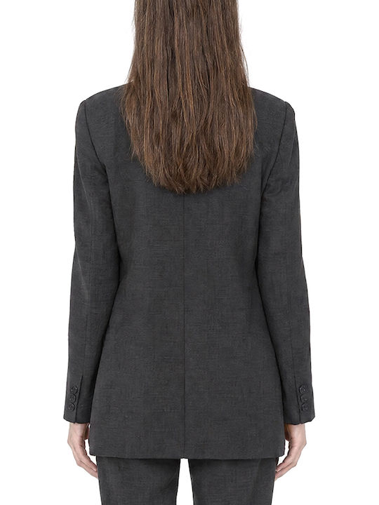 Black n Black Langer Damenblazer Anthracite