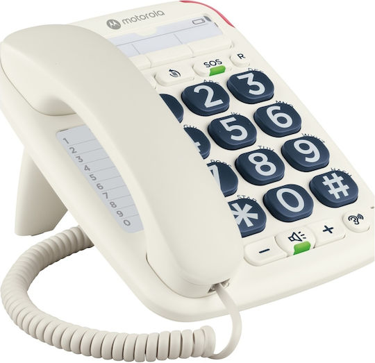 Motorola Ct200 Кабелен Телефон За Офиса Бял 107CT200