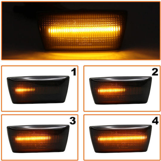 Opel Corsa D 06-14 Led Side Indicator Smoked Dynamic 2 Pcs Set