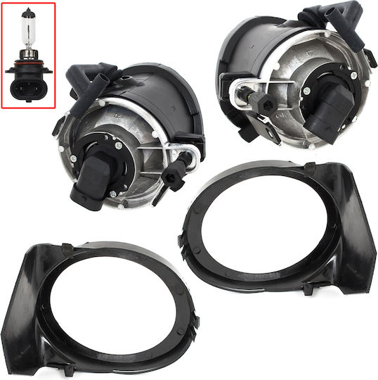 BMW 3 E46 M-Paket M3 98–04 Getönte Halogen-Scheinwerferrahmen Links + Rechts 4er-Set