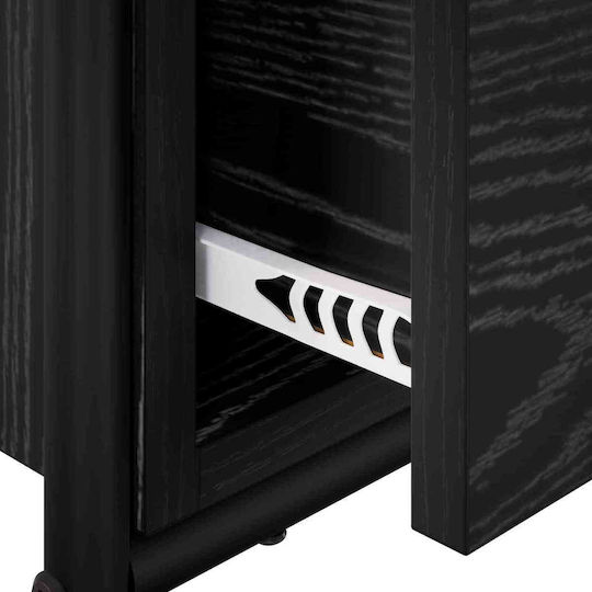 Console Table in Wood & Metal Black Oak L90xW33xH80.5 cm Console Table in Wood & Metal Black Oak L90xW33xH80.5 cm