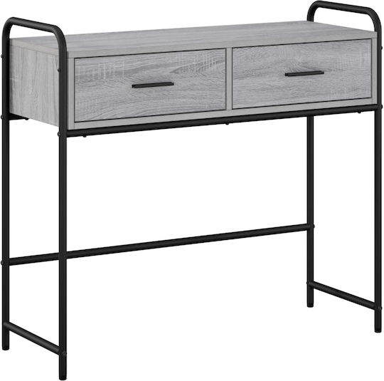 Konsolentisch aus Holz und Metall Grau L90 x B33 x H80,5 cm
