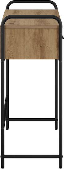Console Table in Wood & Metal Brown L90xW33xH80.5 cm