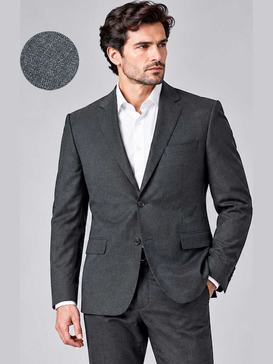 Мъжки костюм с нормална кройка Grey