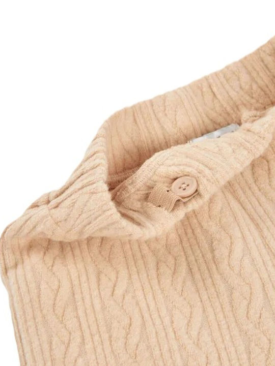 Beige Kinderhose im Palazzo-Stil