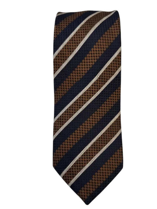 Monte Napoleone Men’s Silk Tie in Brown