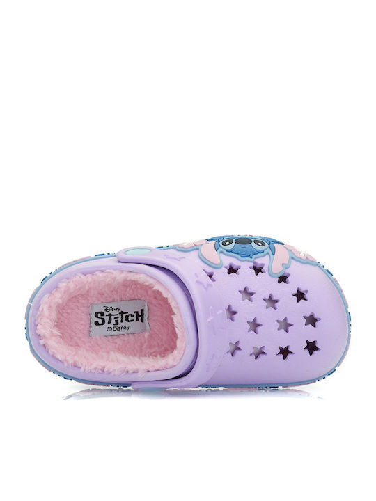 Stitch Ανατομικές Παντόφλες Λιλά