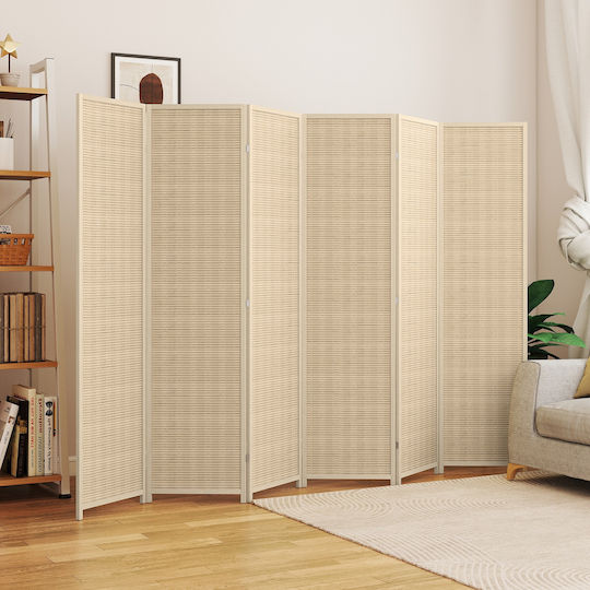 HomCom Διακοσμητικό Παραβάν Ξύλινο 270x180cm