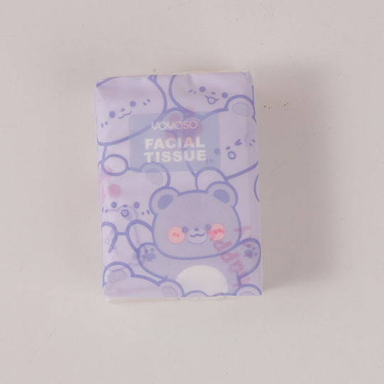 Soft Tissues – “Purple Teddy Bear” – 9 Pcs