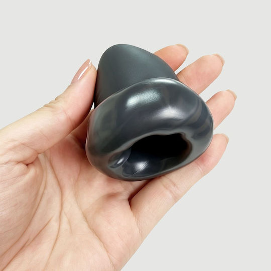 Elastische Penis-Silikonhülle mit Reliefadern Liquid Silicone Veined Penis Sleeve 17,9 cm Schwarz