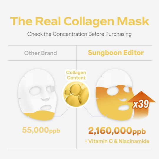 Sungboon Editor Sungboon Editor Deep Collagen Niacin Vita C Sheet Mask