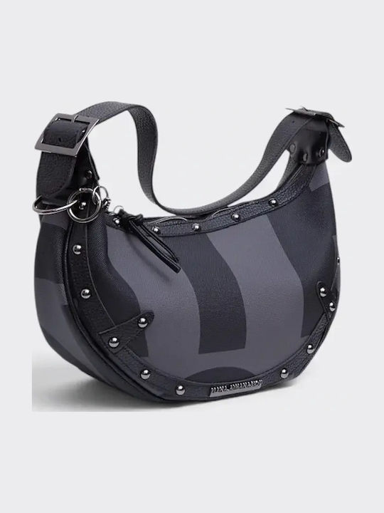 Hype Vegan Baguette Ea Logo Women's Shoulder Bag Grey
